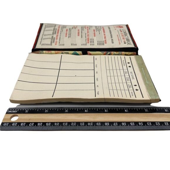 Rare Handmade Silk-Covered Bridge Scoresheets w/ Original Pencil Hong Ko… - Picture 9 of 12